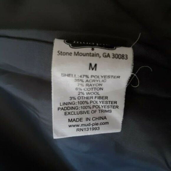 Mudpie Womens Size Medium Brodie Herringbone Vest Gray - Picture 6 of 10